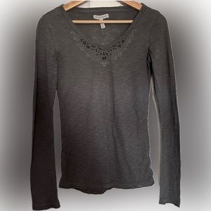 Gray Long Sleeve Top - Size Small
